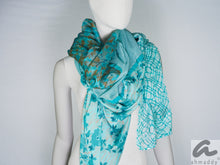 Load image into Gallery viewer, Seide - Baumwollschal Quadrato