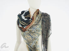 Load image into Gallery viewer, Seide- Baumwollschal Quadrato